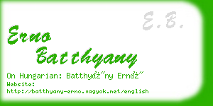 erno batthyany business card
